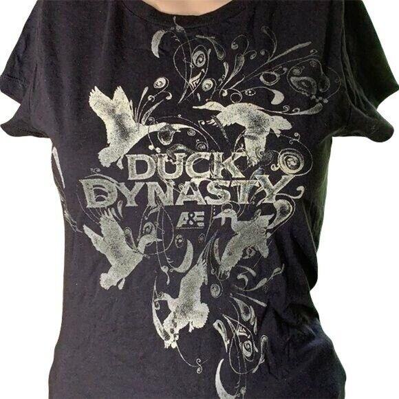 Duck Dynasty Womens T Shirt Slim Fit Short Sleeve Graphic Print Black Medium - Picture 2 of 7